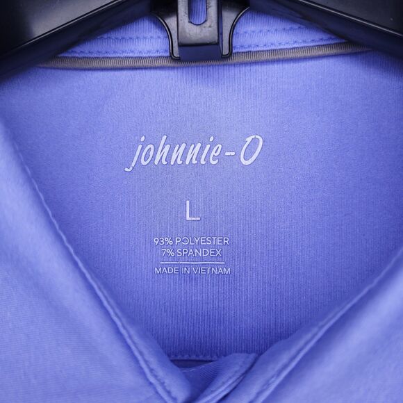 Johnnie O Polo Shirt Mens Large Blue  Prep-Formance Birdie Jersey Plum Crazy - Picture 9 of 10